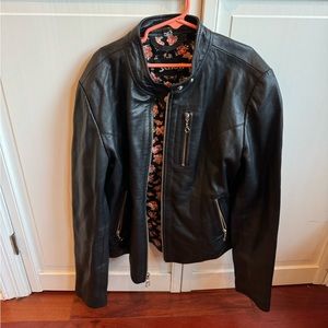Schott NYC black leather jacket